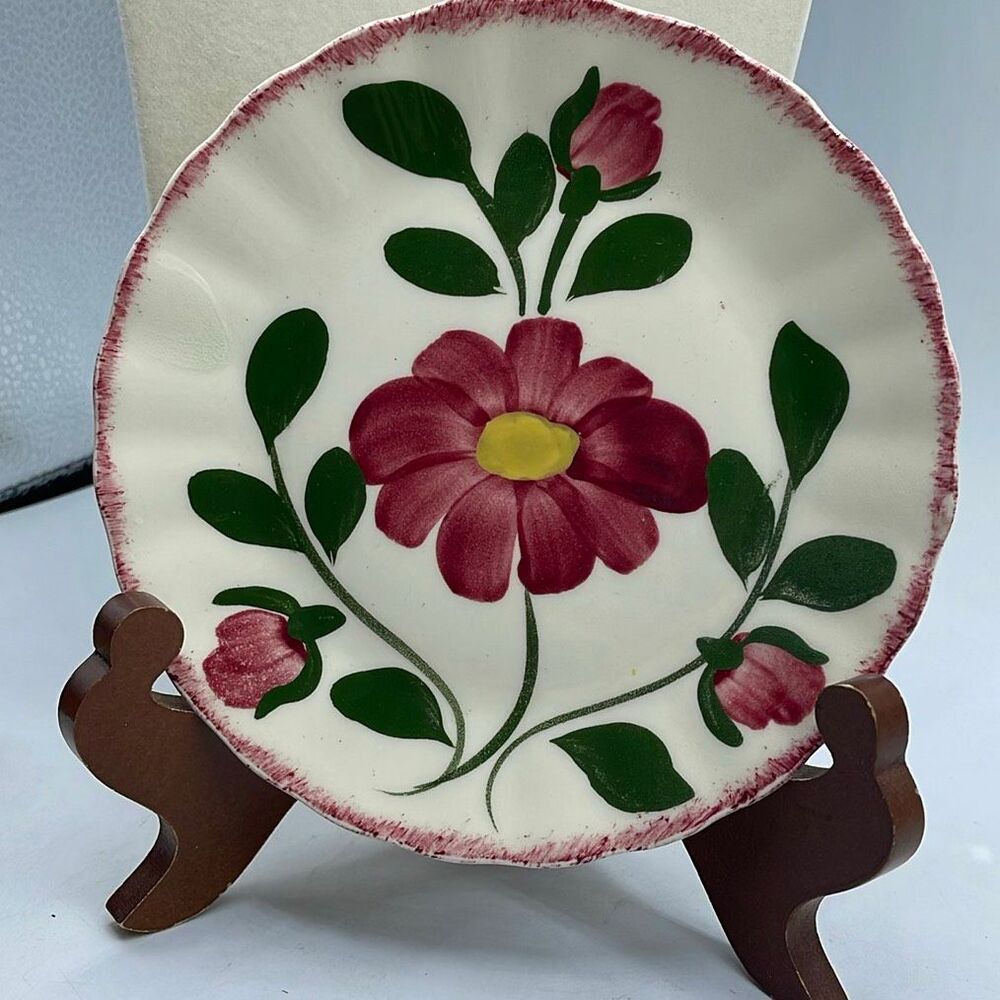 Blue Ridge Southern Potteries “Red Nocturne”salad 7” plate.